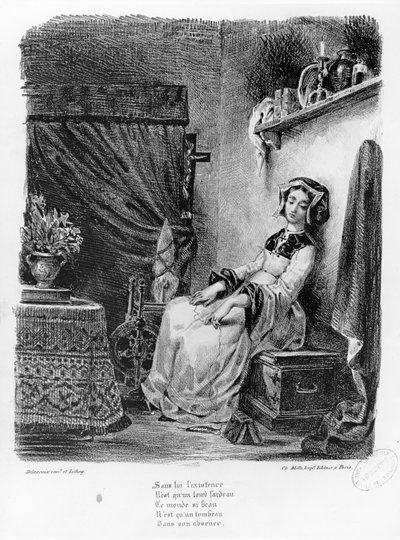 Marguerite in her Room, from Goethe